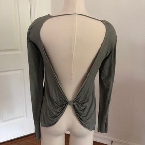 Open back long sleeve top